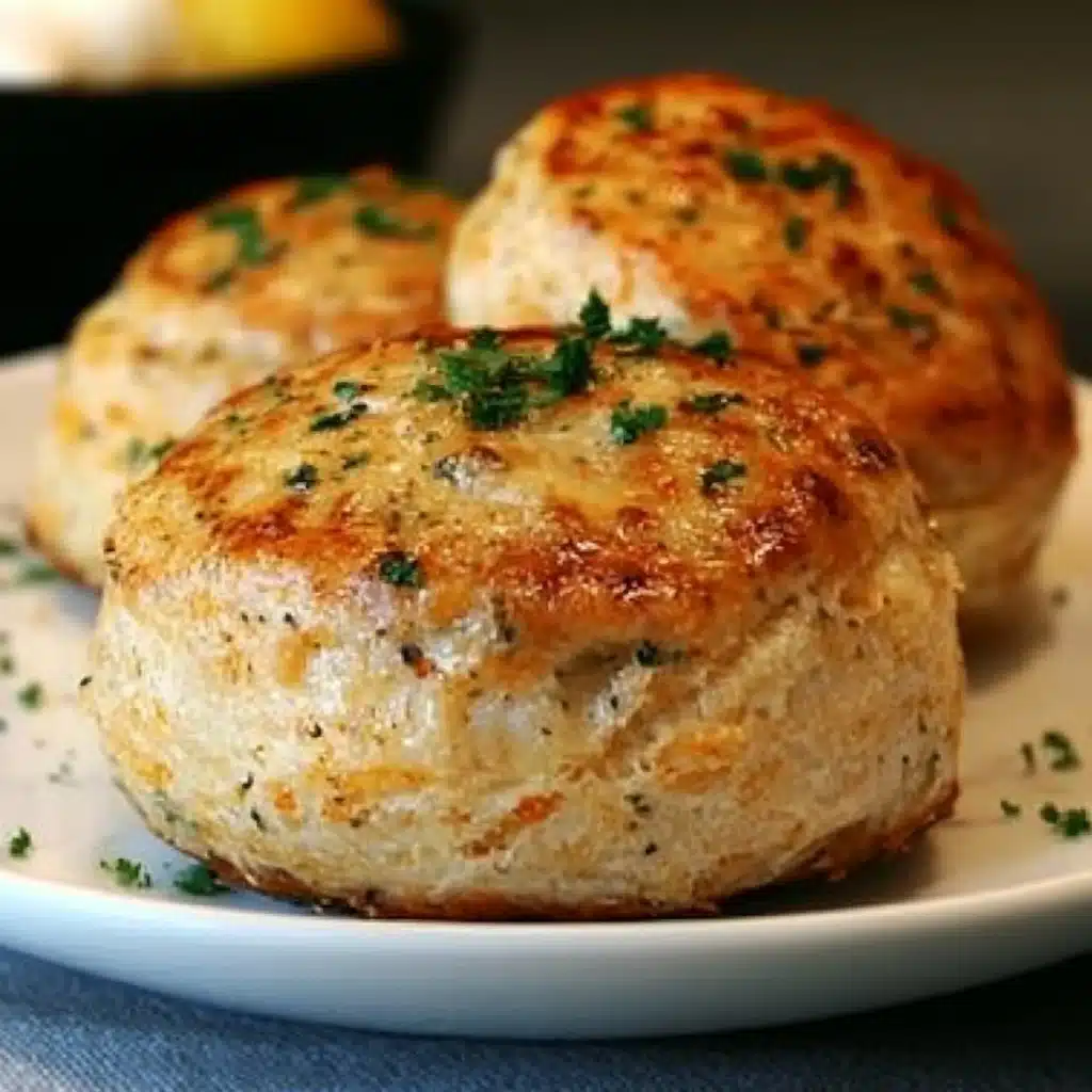 Crab Stuffed Cheddar Bay Biscuits with Lemon Butter