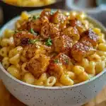 Creamy Honey Pepper Chicken Mac and Cheese Delight