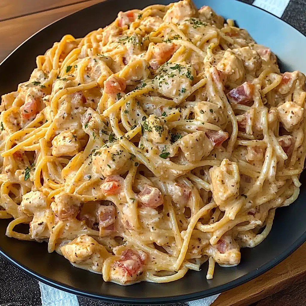 Easy Crockpot Chicken Spaghetti