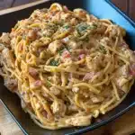 Easy Crockpot Chicken Spaghetti