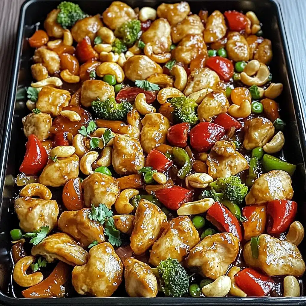 Easy Sheet Pan Cashew Chicken Recipe