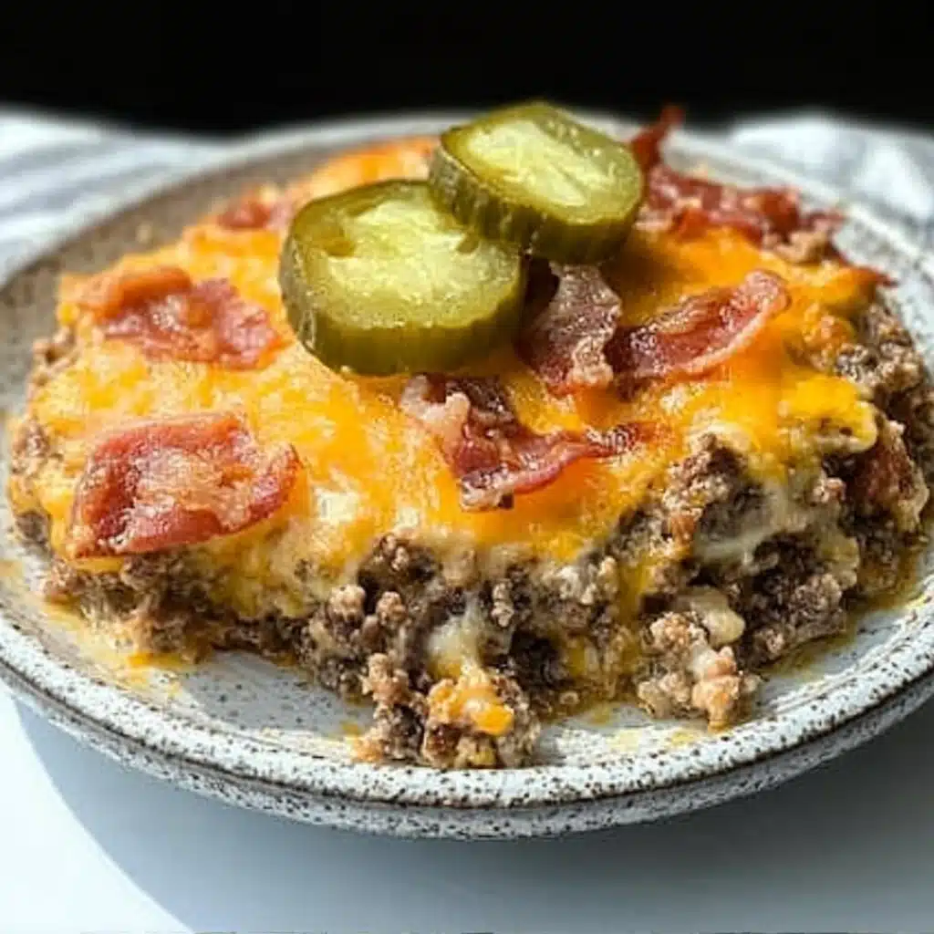 Low-Carb Bacon Cheeseburger Casserole