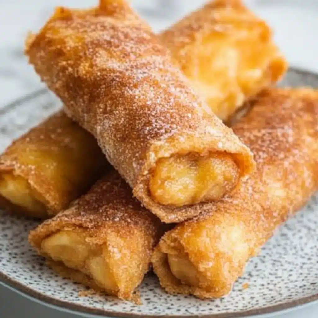 Peach Cobbler Egg Rolls