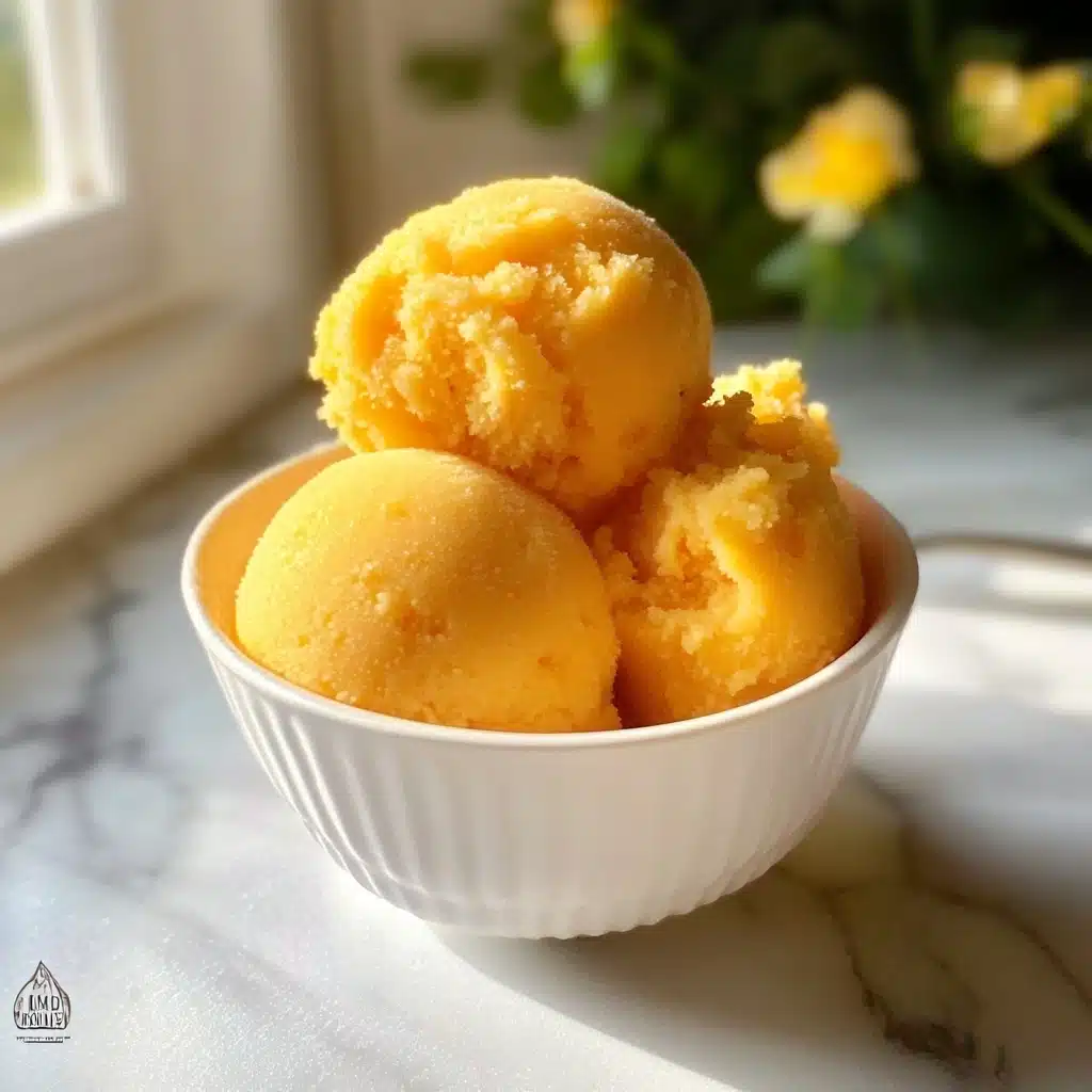 This peach sorbet recipe is light, fruity, and made with just a few ingredients—no ice cream maker required.