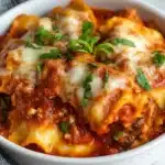 Crockpot Ravioli Lasagna