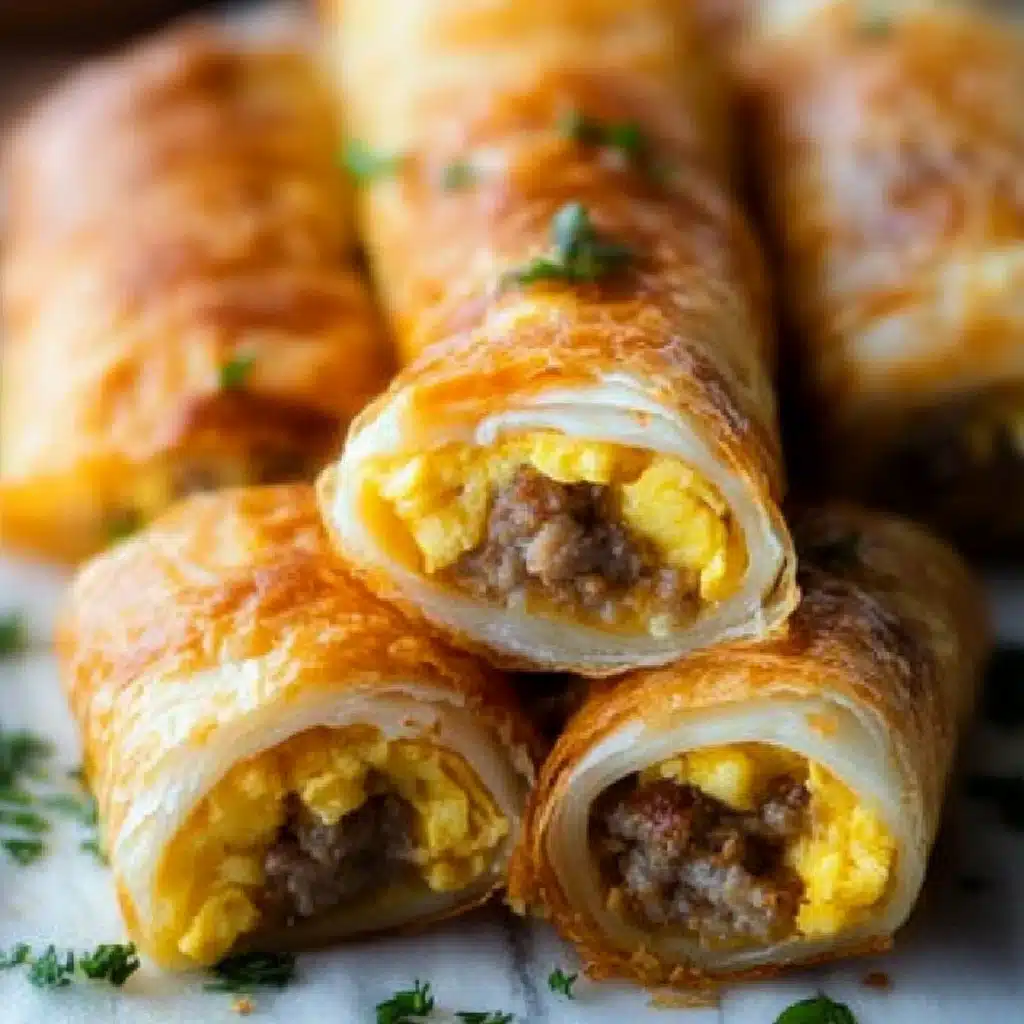 Sausage Egg and Cheese Breakfast Roll-Ups