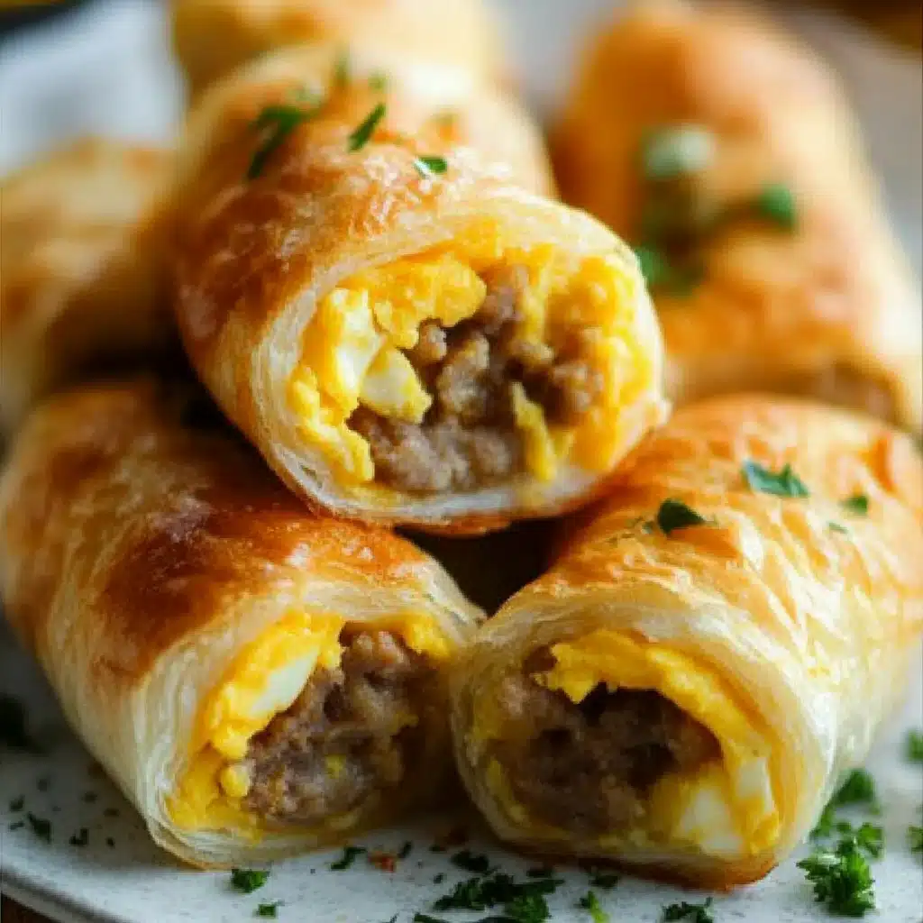 Sausage Egg and Cheese Breakfast Roll-Ups
