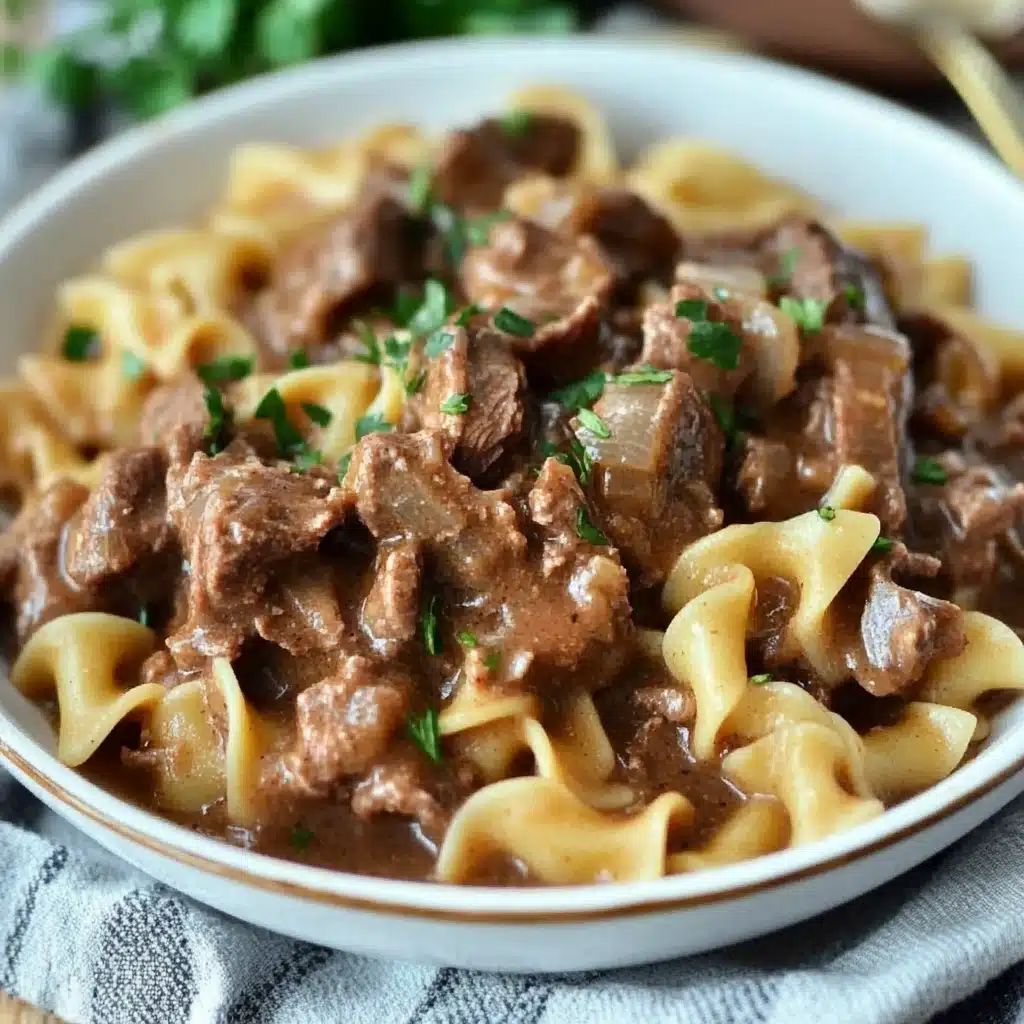 Slow Cooker Beef and Noodles