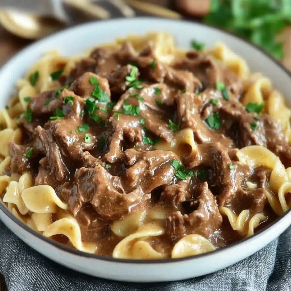 Slow Cooker Beef and Noodles