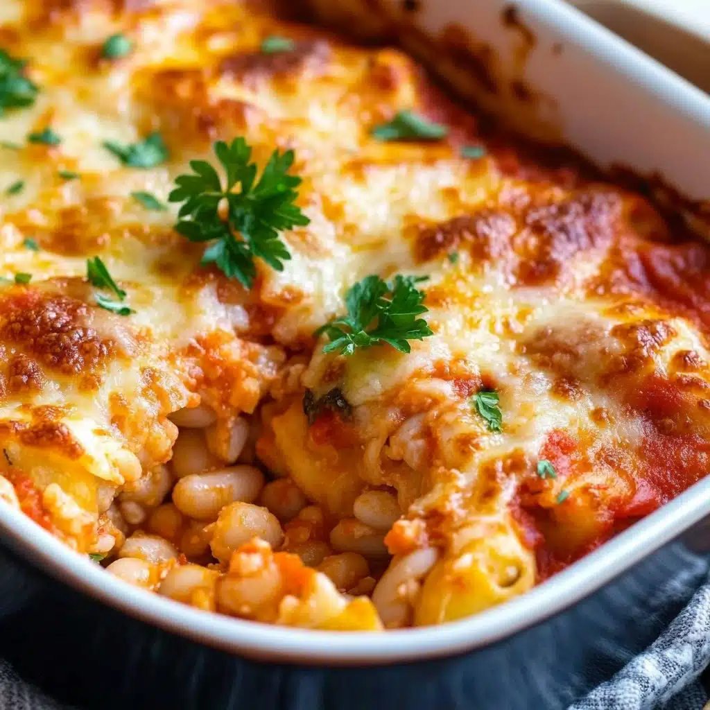 Vegetarian Pizza Casserole with White Beans and Rice