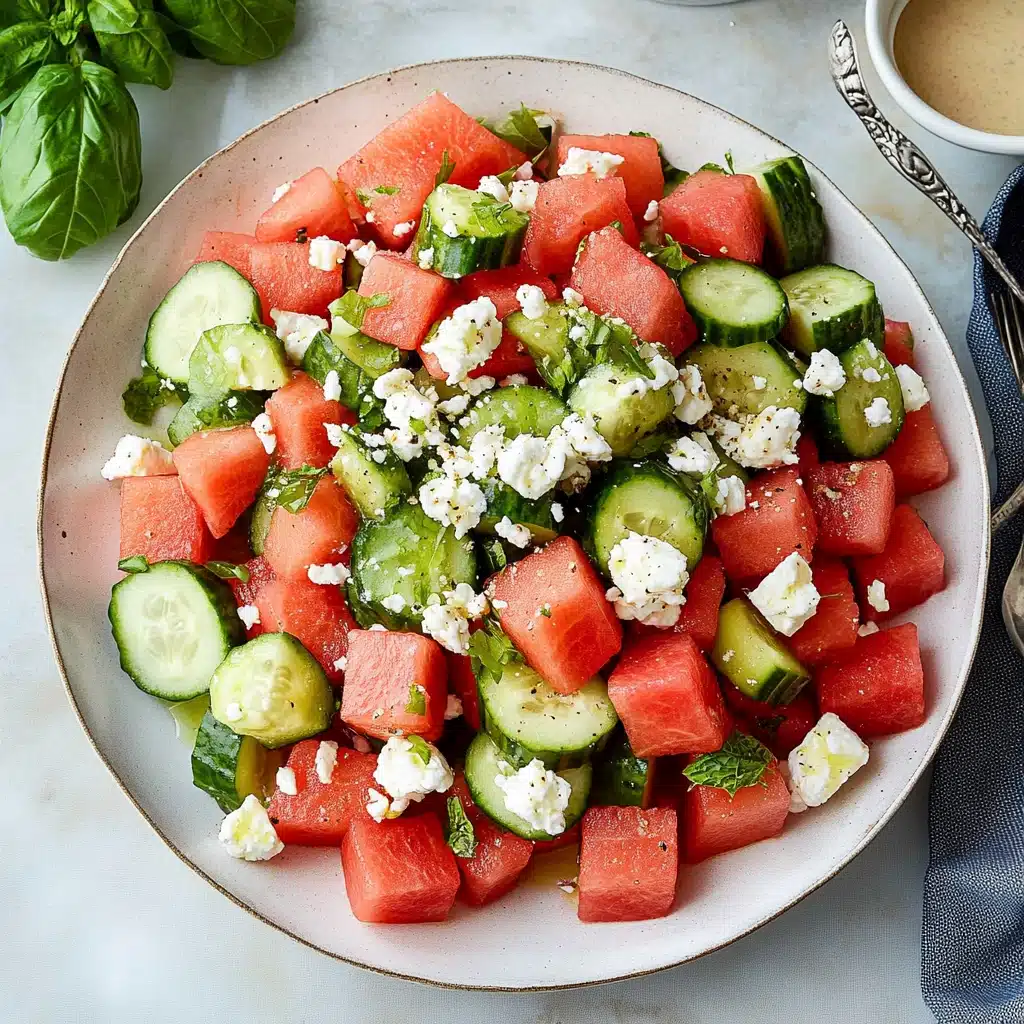 Feta Watermelon Cucumber Salad
