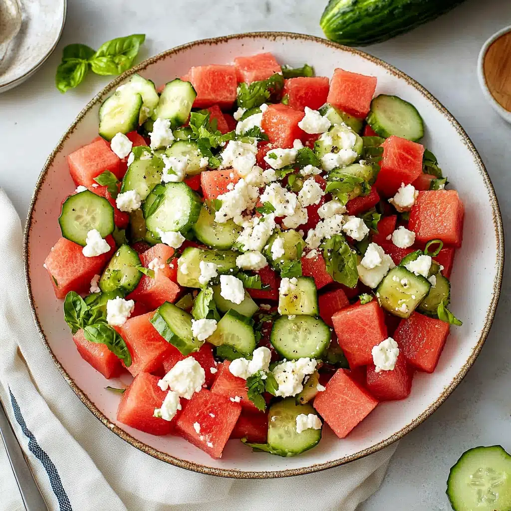 Feta Watermelon Cucumber Salad