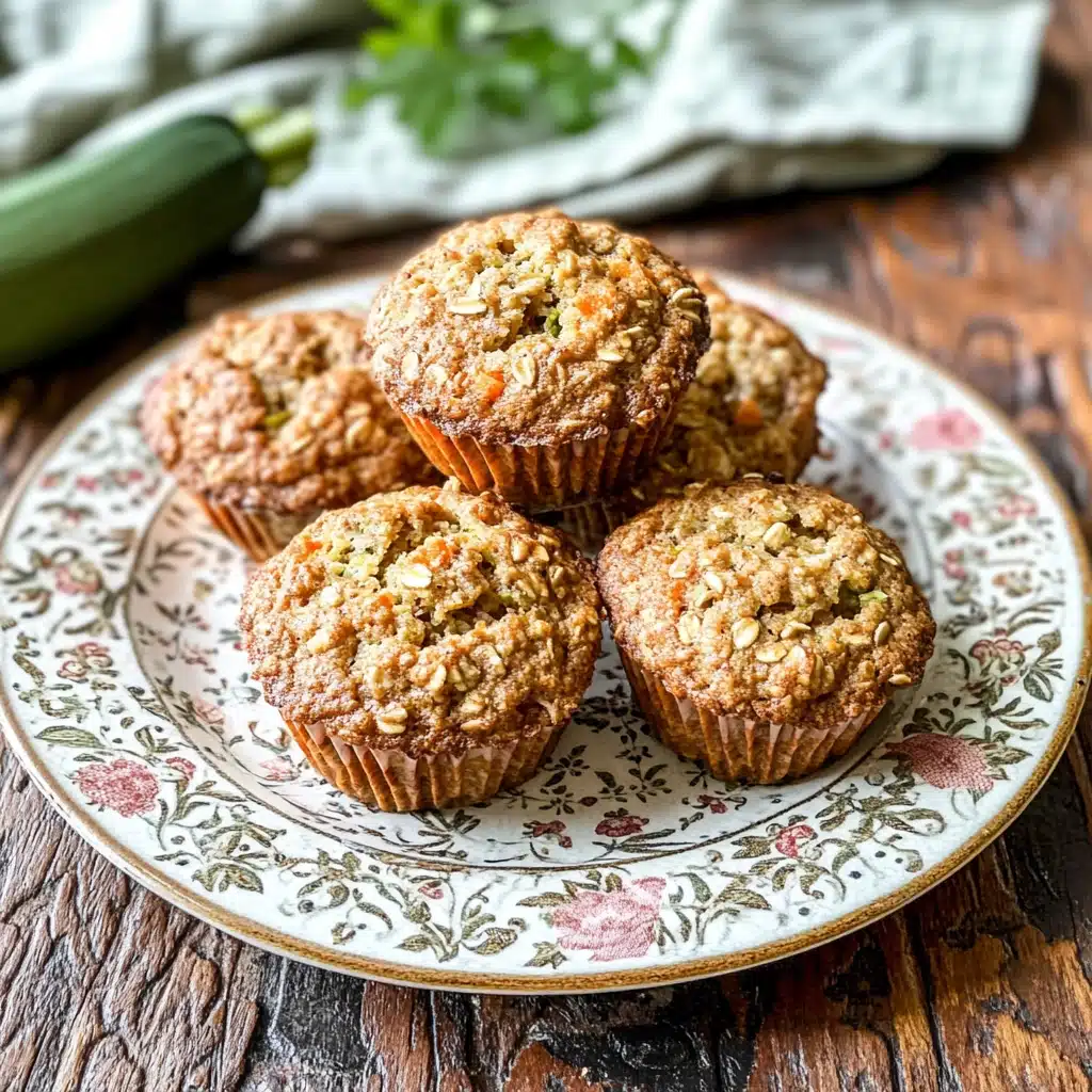 Zucchini Carrot Oatmeal Muffins