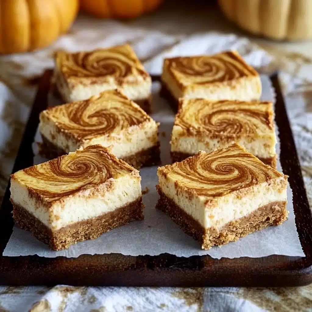 Swirled Pumpkin Cheesecake Bars