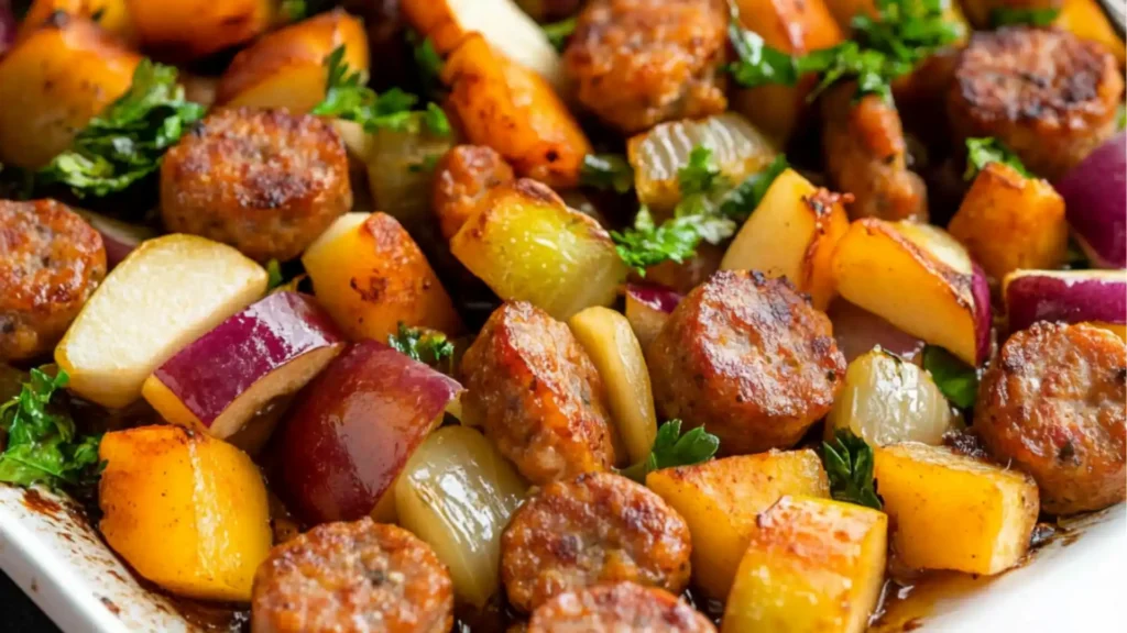 this sausage sheet pan is the perfect weeknight dinner