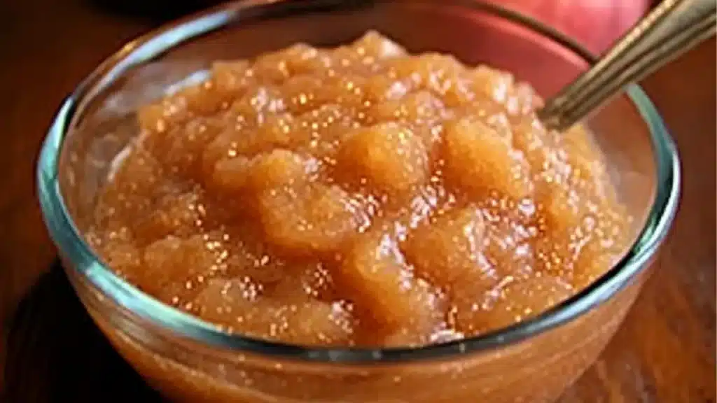 crockpot cinnamon applesauce is an easy and delicious dessert