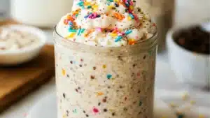 cake batter overnight oats with step - by - step instructions on how to make them