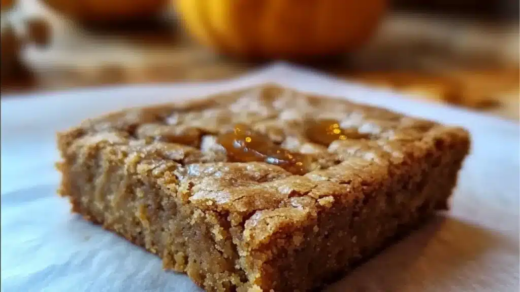 pumpkin maple blondies gluten - free vegan dessert recipe for the holidays