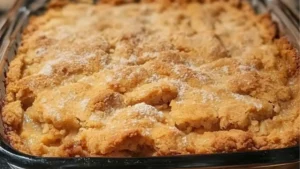 pumpkin cobbler recipe with text overlay