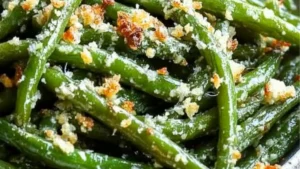 Parmesan Roasted Green Beans – Crispy, Cheesy & Easy