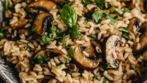 the best ever mushroom rice healthy side dish