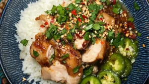 a white bowl filled with meat and rice