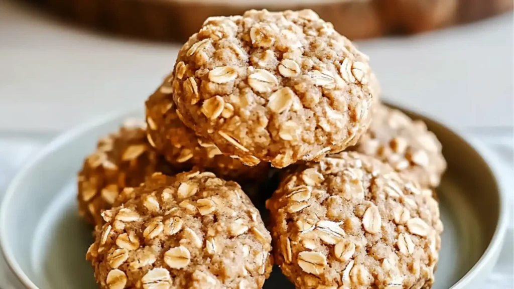an oatmeal breakfast is served in a bowl with the words, easy and gluten free toddler breakfast oatmeal cookies