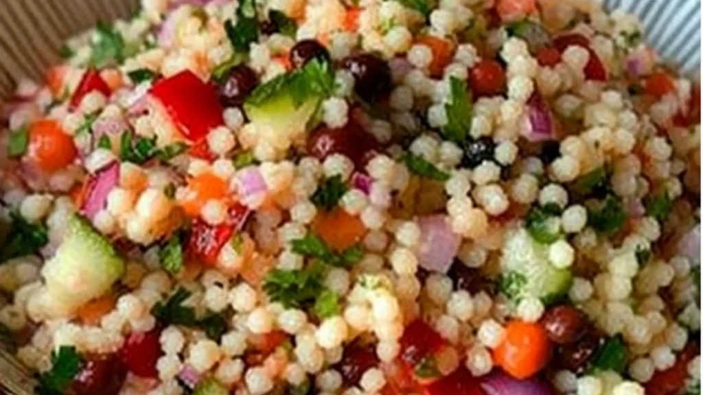 the salad is prepared and ready to be eaten