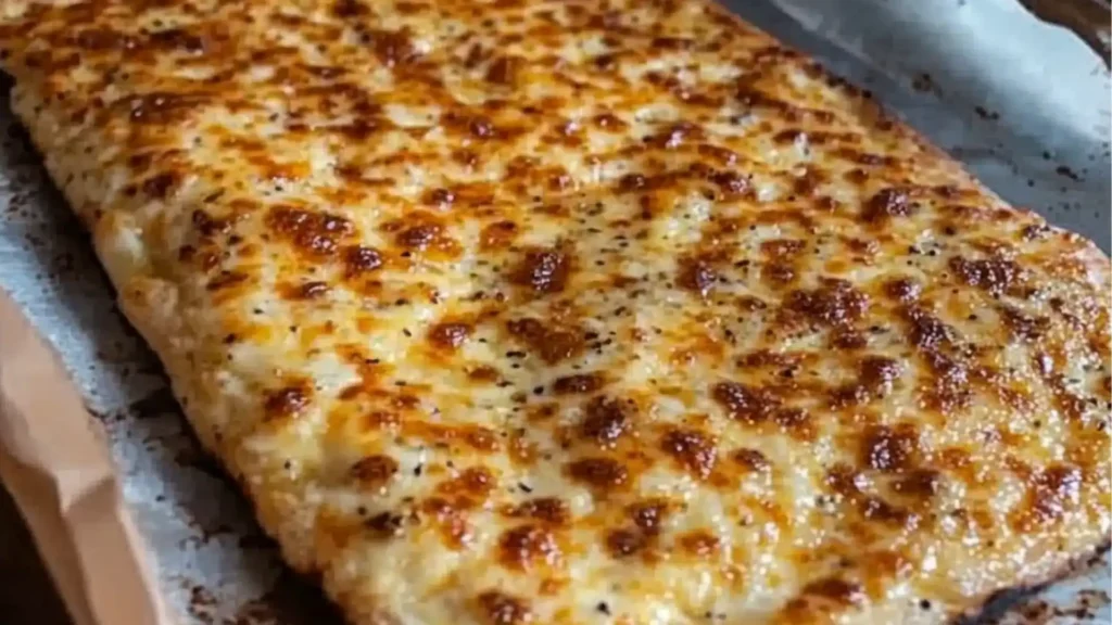 two cheese flatbreads on parchment paper with the words virtual cottage cheese flatbread