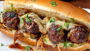two hot dogs covered in cheese and meat