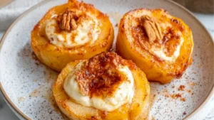 two plates filled with different types of food and the words air fryer apples so addictive