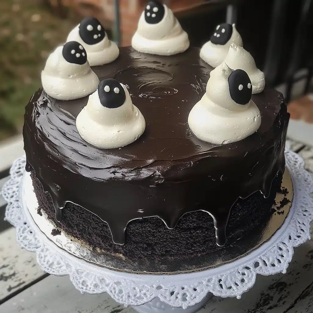 Black Velvet Halloween Cake
