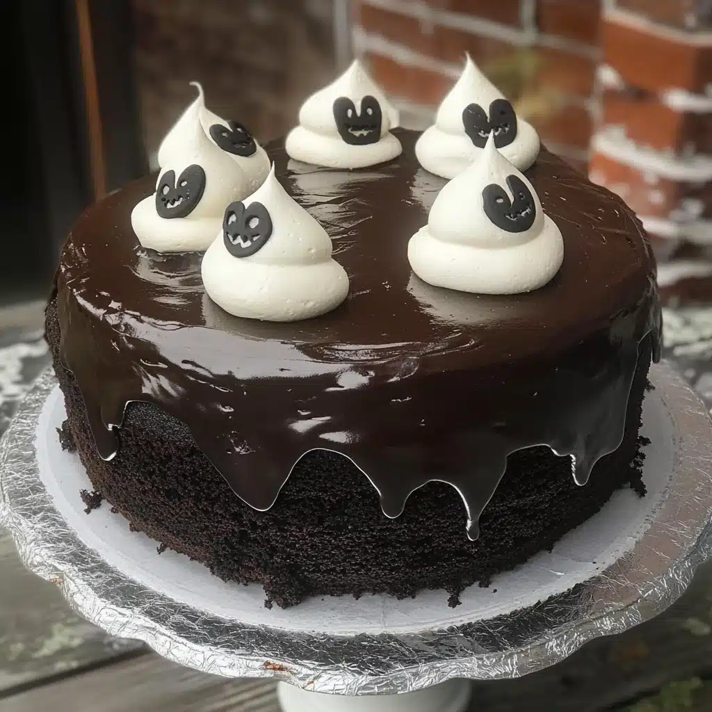 Black Velvet Halloween Cake