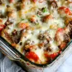 Cheesy Low Carb Philly Cheesesteak Casserole Recipe