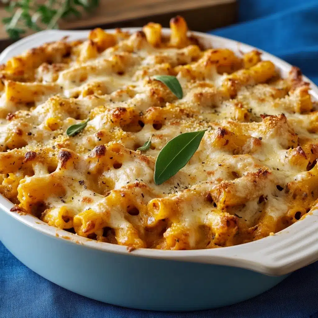 Cheesy Pasta Bake with Pumpkin