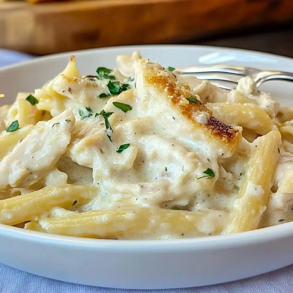 Easy Chicken Alfredo Pasta Bake