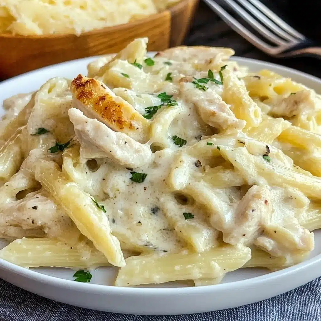 Easy Chicken Alfredo Pasta Bake