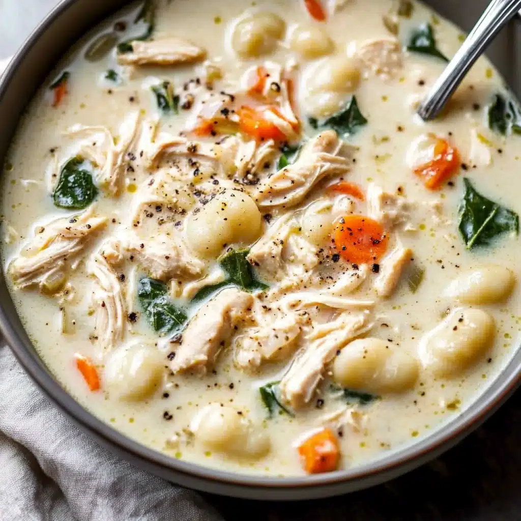 Creamy Crockpot Chicken Gnocchi Soup
