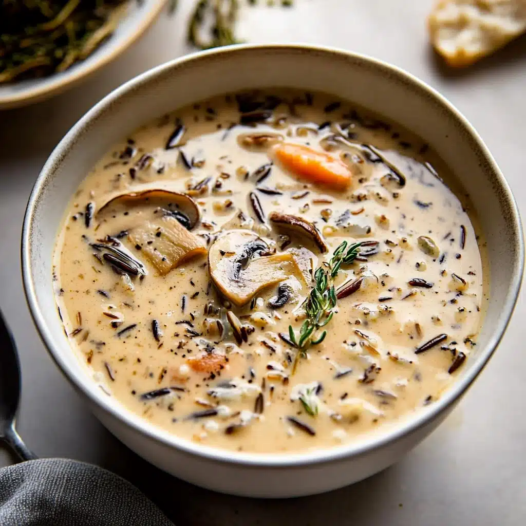 Creamy Wild Rice and Mushroom Soup