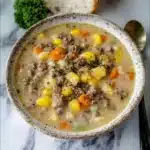 Crock Pot Cheeseburger Soup