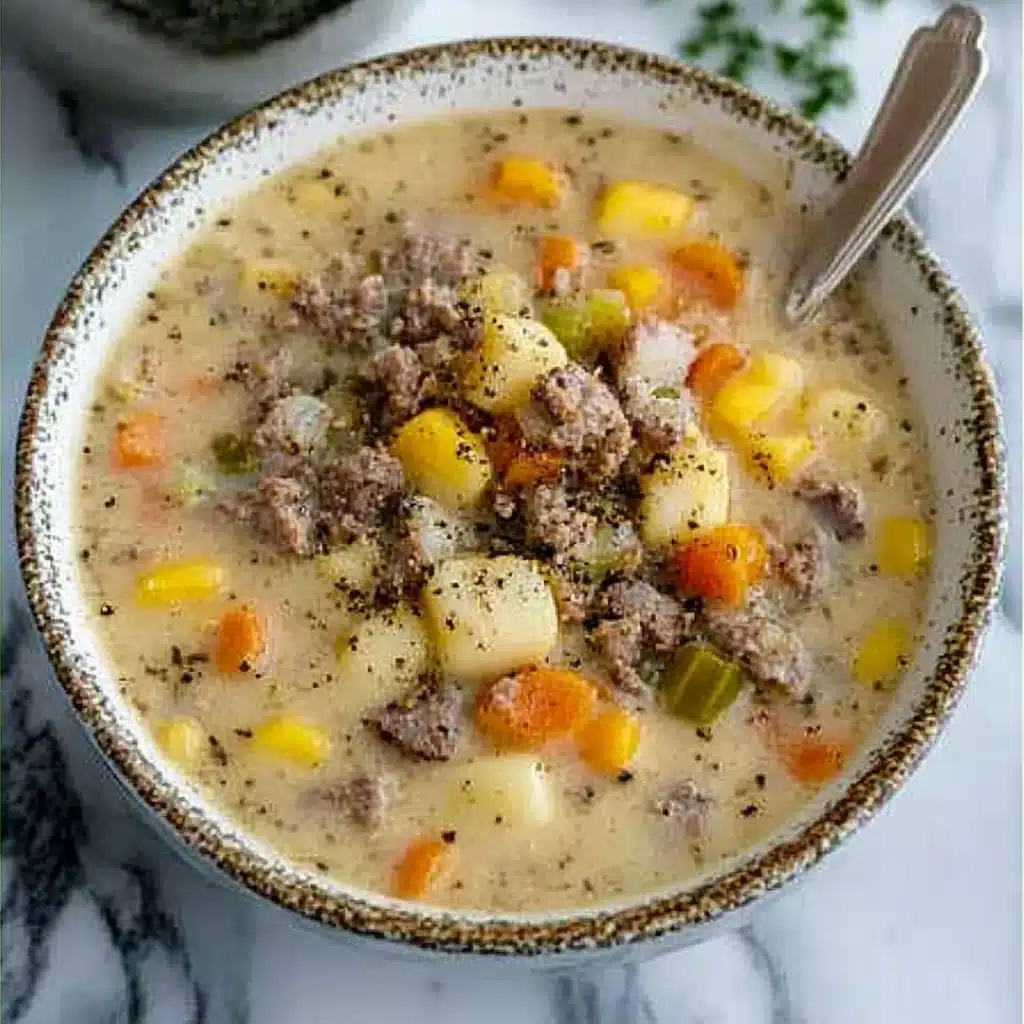 Crock Pot Cheeseburger Soup