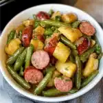 Crockpot Kielbasa and Green Beans