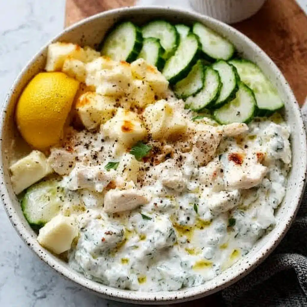Dump-and-Bake Chicken Tzatziki Casserole