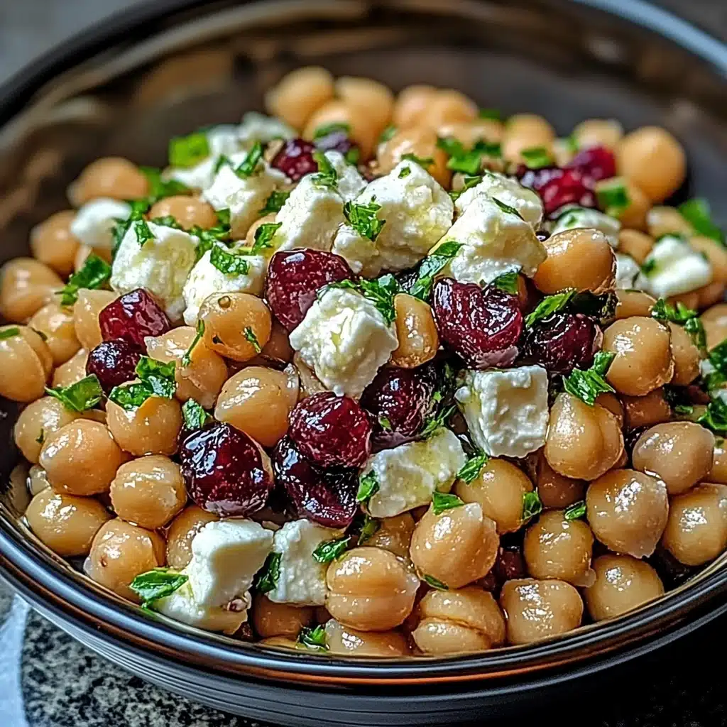 Feta and Cranberry Chickpeas