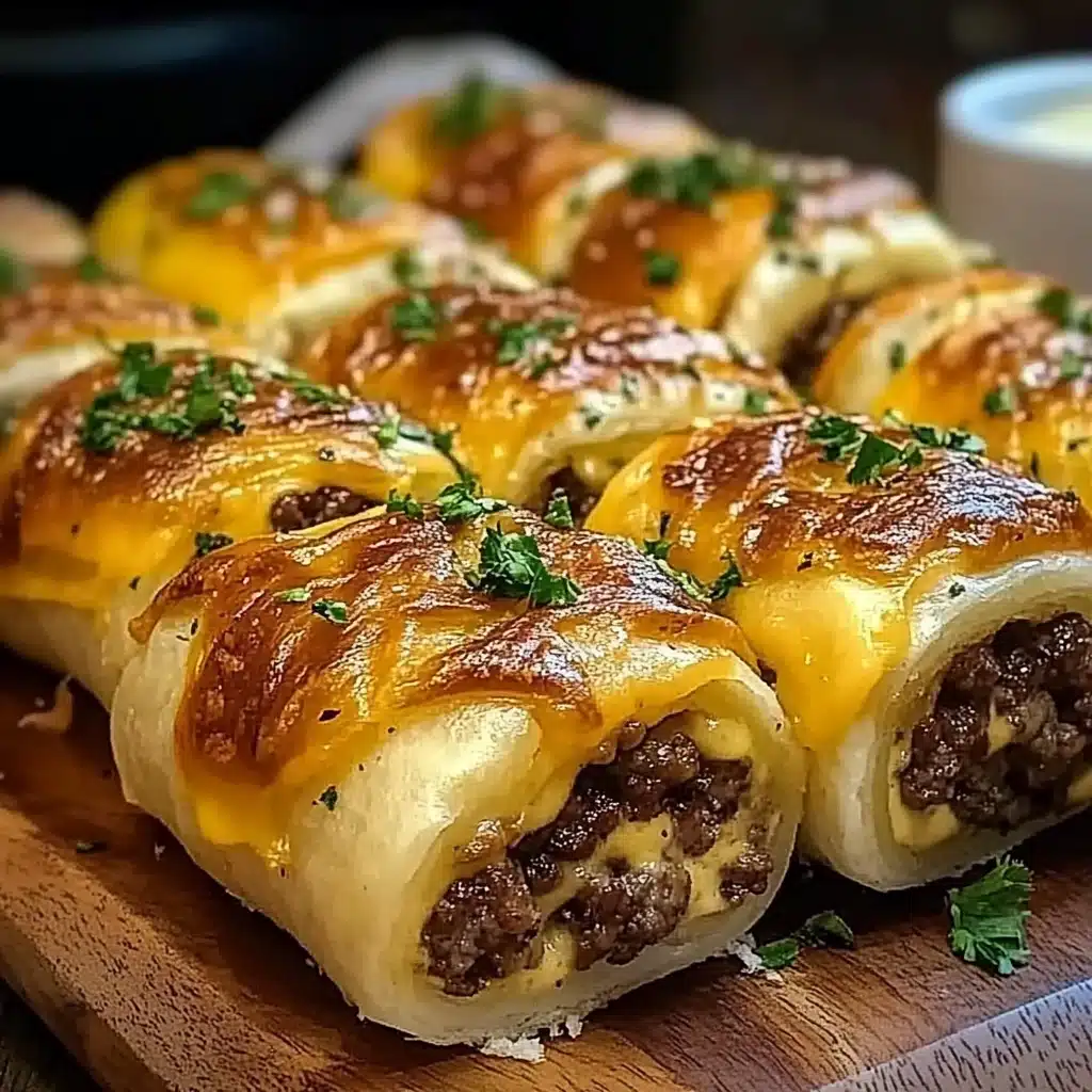 Garlic Butter Cheeseburger Rollups
