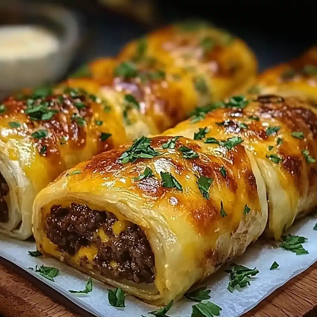 Garlic Butter Cheeseburger Rollups