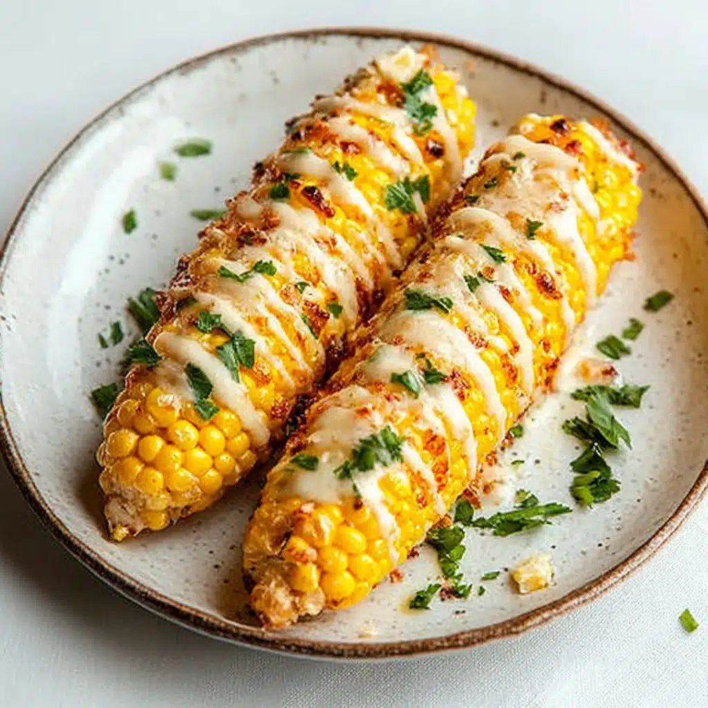 Garlic Butter Corn with Melty Cheese