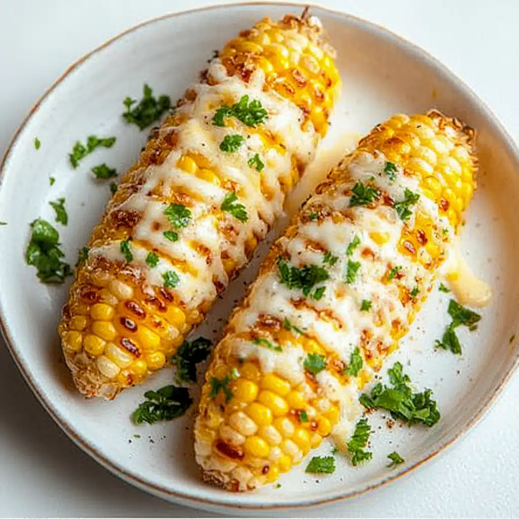Garlic Butter Corn with Melty Cheese
