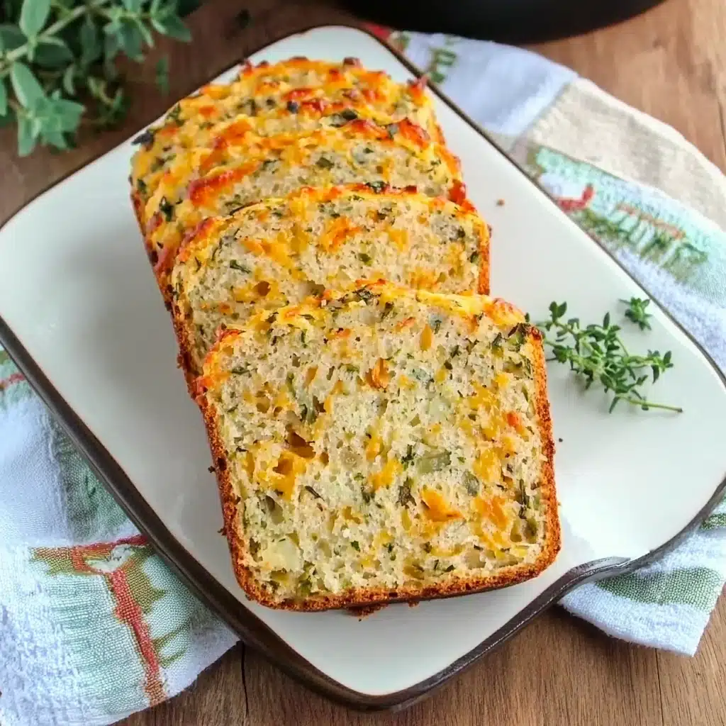 Garlic Herb Jalapeño Cheddar Beer Bread