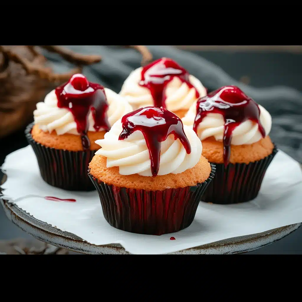 Halloween Vampire Bite Cupcakes